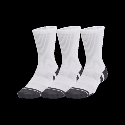 UA Performance Tech 3-Pack Crew Socks - hvid