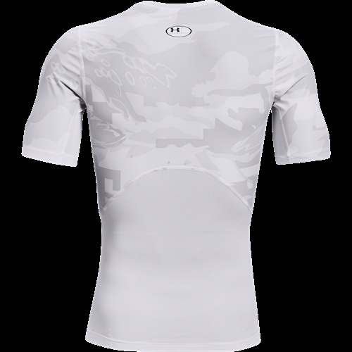 Men's UA HeatGear® Iso-Chill Compression Printed Short Sleeve - Hvid